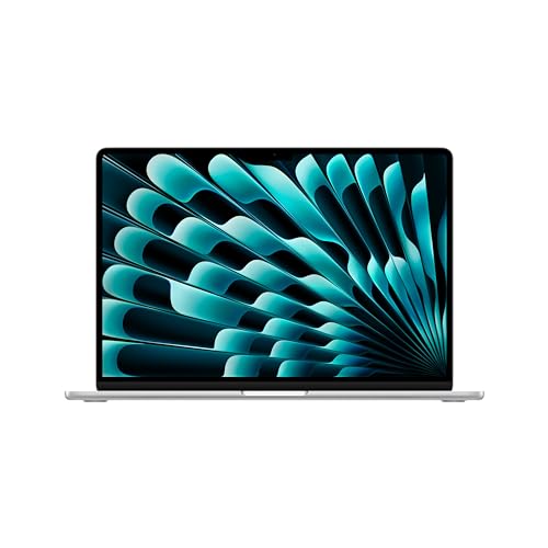 Apple 2024 MacBook Air 15″ Laptop with M3 chip: 38.91 cm (15.3″) Liquid Retina Display, 8GB Unified Memory, 256GB SSD Storage, Backlit Keyboard, 1080p FaceTime HD Camera, Touch ID- Silver
